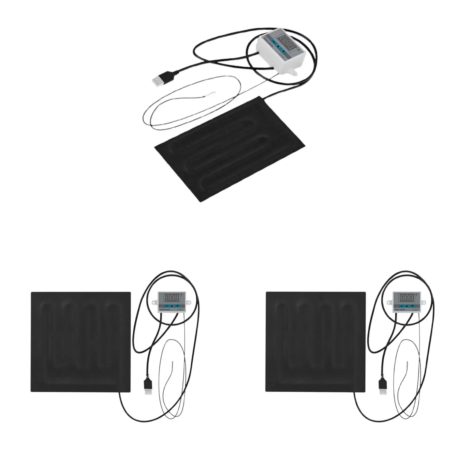 

Reptile Heating Pad with Temperature Control Waterproof Terrarium Heating Mat USB for Turtles Lizards Gecko Frogs Small Animals