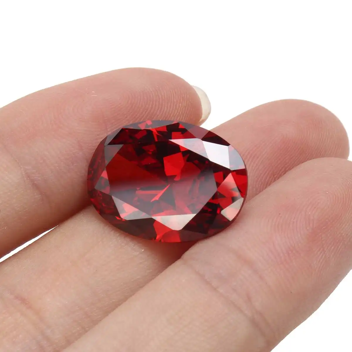 Oval Shape Cut Red Ruby Gemstone, Loose Gem Stone, DIY Rings, Necklaces, Bracelets, Crafts, 13X18mm, 19.89CT