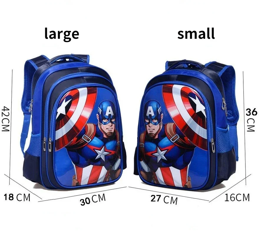 Marvel Avengers Anime Zaino Iron Man Capitan America Cartoon Zaini per bambini Spiderman Studente Zaino scolastico impermeabile