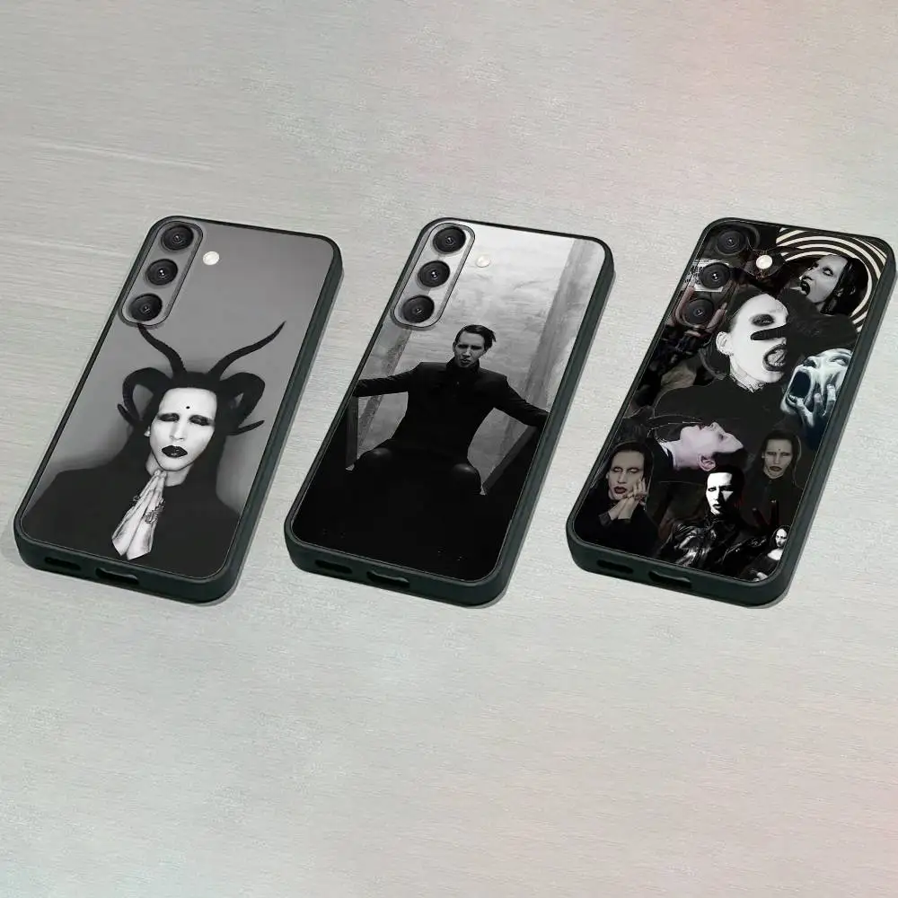 

Singer Marilyn M-Manson Phone Case For Samsung S25,S24,S23,S22,S21,S20,S10,Ultra,Plus,Lite,FE,Soft Silicone Black Cover