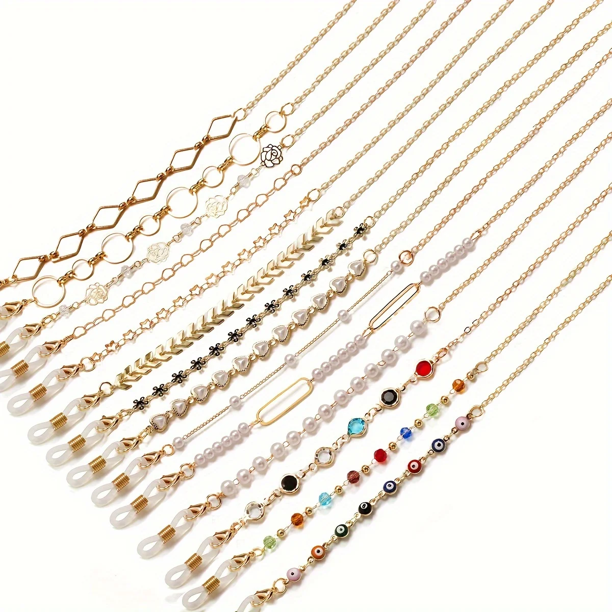 Retro Brillenkette zum Umhängen, Rutschfeste und Verlustsichere Brillenschnur, Internet-Trend, Unisex – Detail 2