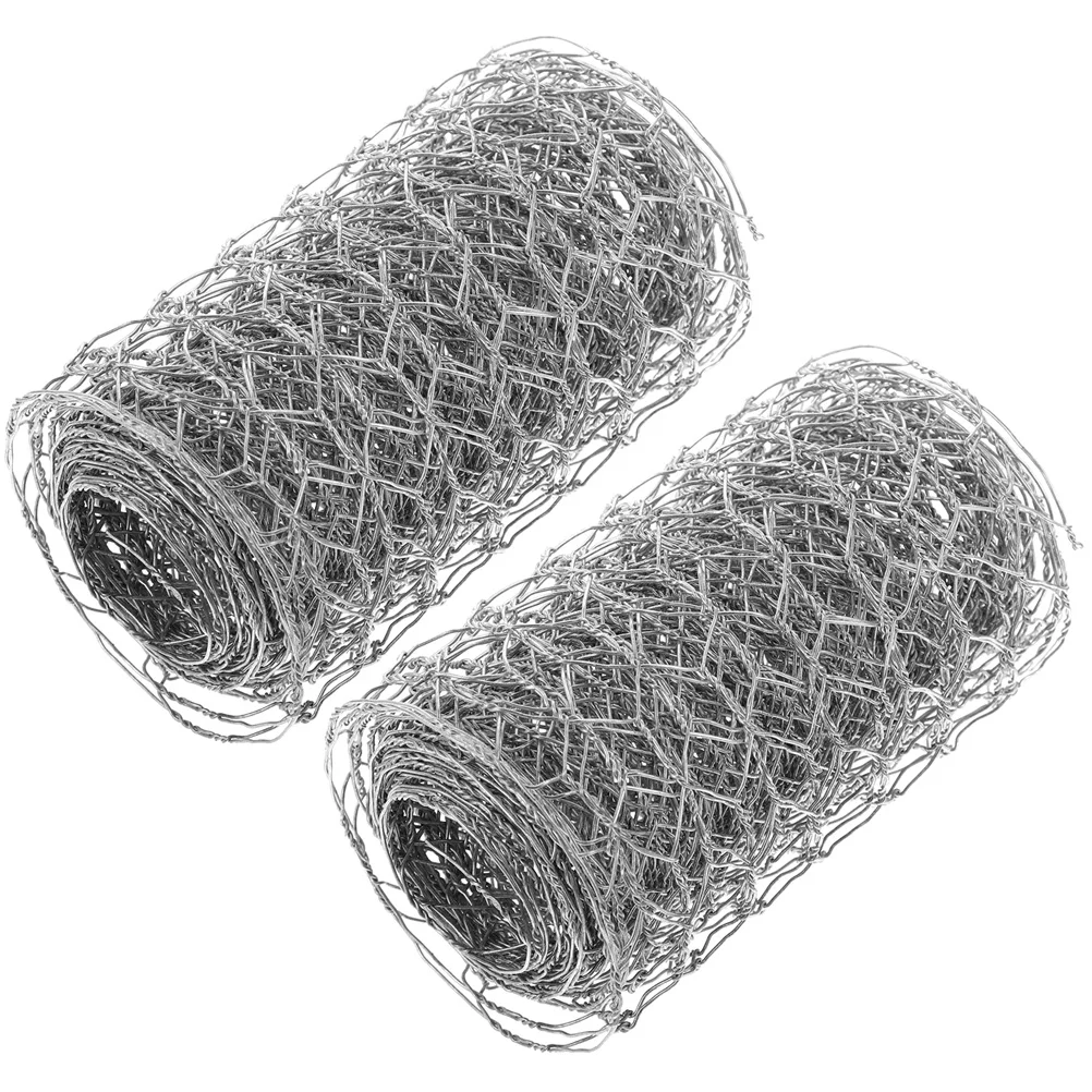 

2 Pcs Floral Chicken Wire Hexagonal Barbed Livestock Net Fence Mesh Garden Fencing