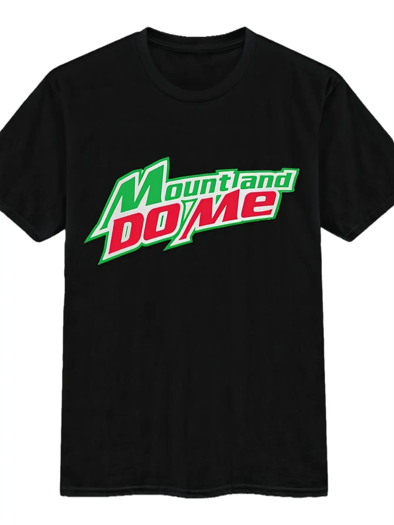 Camiseta "Dew Me Mountain" para hombre: gráfico negro/verde/blanco, camiseta para deportes al aire libre