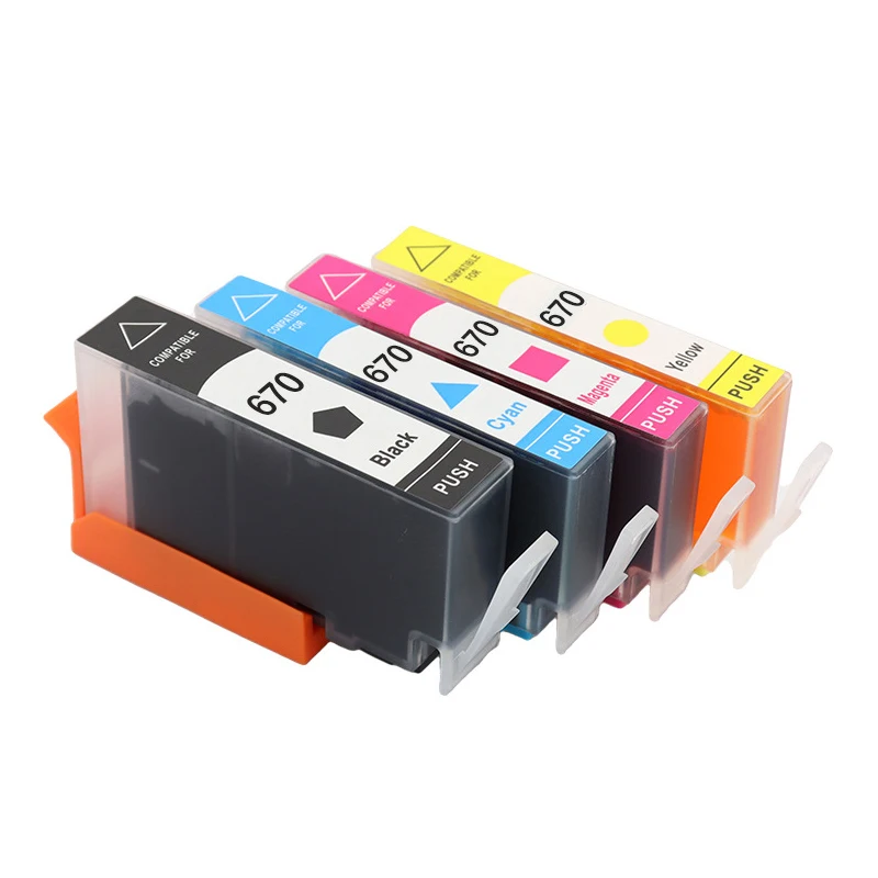 670 670XL Ink Cartridge Compatible for HP670 for HP Deskjet 3525 4615 4620 4625 5525 6520 6525 6526 CZ117AL Ink Cartridges