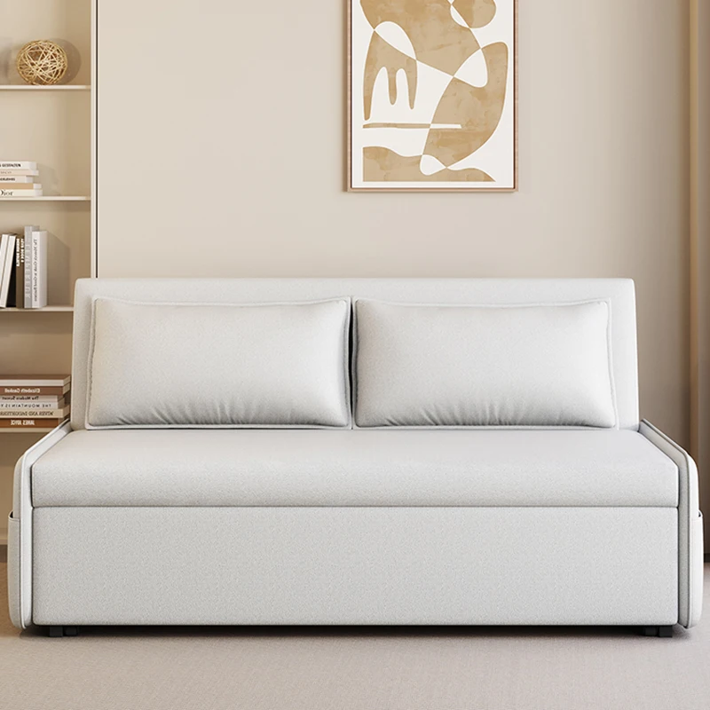 Sofás para sala de estar para dormir, suaves, plegables, baratos, blancos, plegables, reclinables, Plegables, muebles multifuncionales