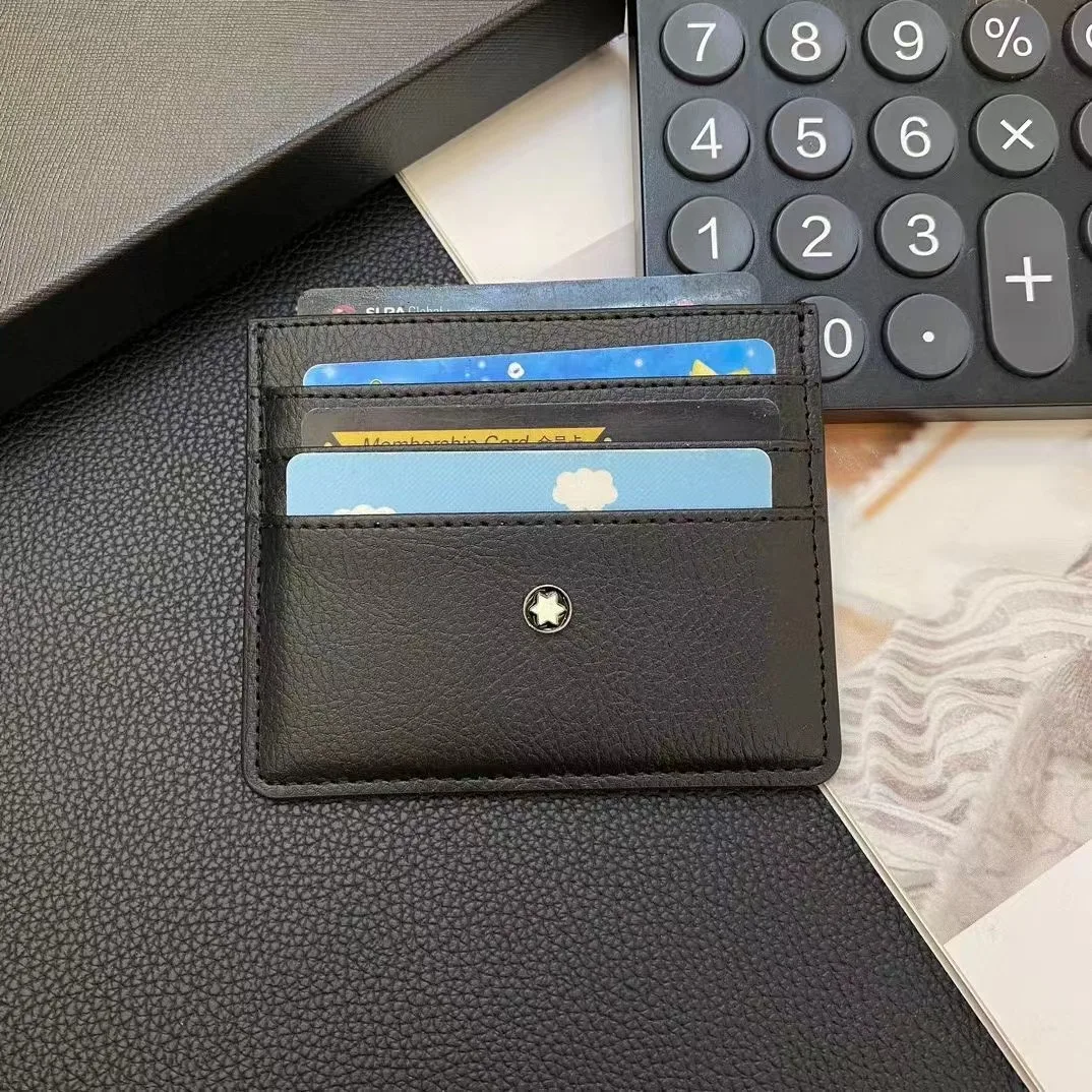 

Busine Sle Mon Large Capacity Multi-slot Bank Credit Card Gift Card Case ID Bag for Men Women Leather Ultra-thin Card Holder Bla