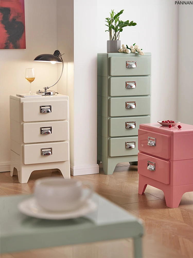 

Japanese retro three-bucket cabinet bedroom locker