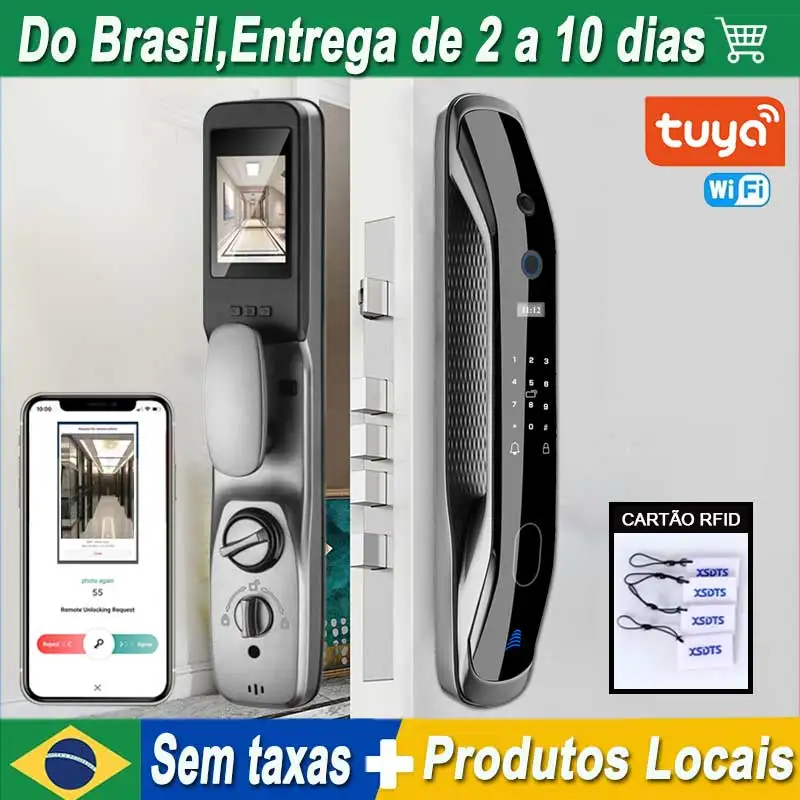 XSDTS Do Brasil fechadura eletronica tuya wifi fechadura eletronica inteligente fechaduras de reconhecimento