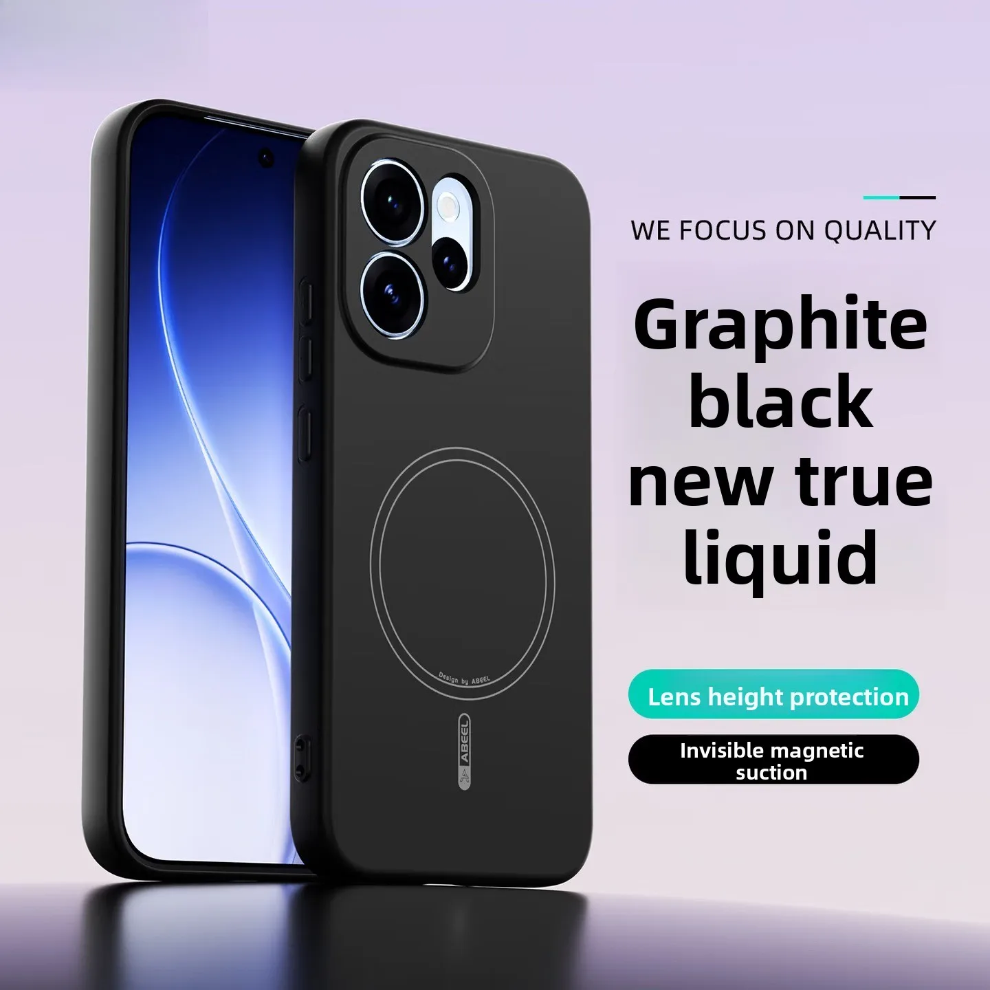For OPPO Reno15 FS 5G 15 Pro Max Built-in Magnetic Case Fashion Liquid Silicone Skin-friendly Cover For Oppo Reno 15F Funda 15 F