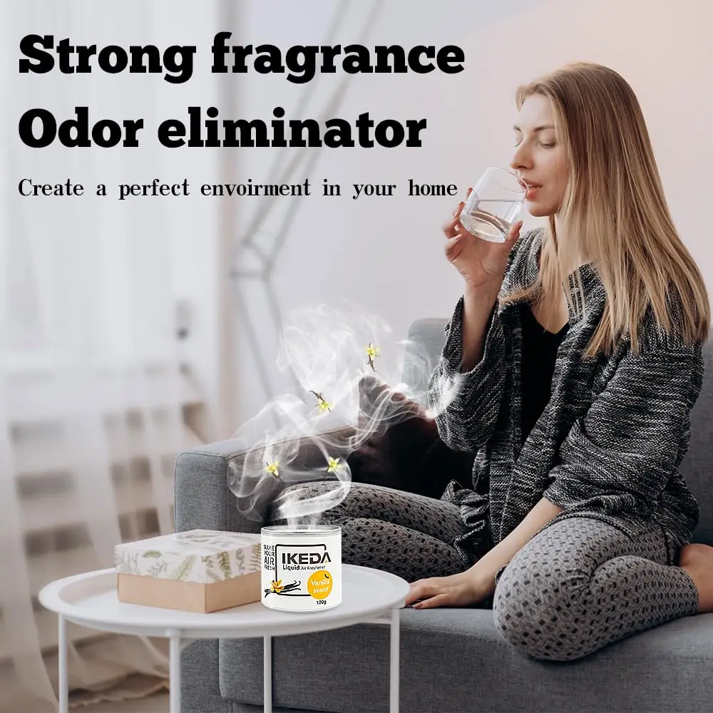 Car air freshener: Vanilla scent | Car air freshener | Strong fragrance | Smoke remover | Liquid can air freshener | Suitable fo - view 6