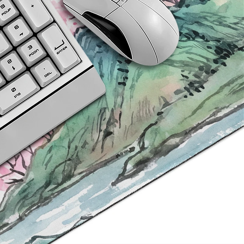 Pink Cherry Blossoms Sakura Mouse Pad Gamer printon demand Home Large HD Mousepad XXL keyboard pad Soft Desktop Mouse Pad