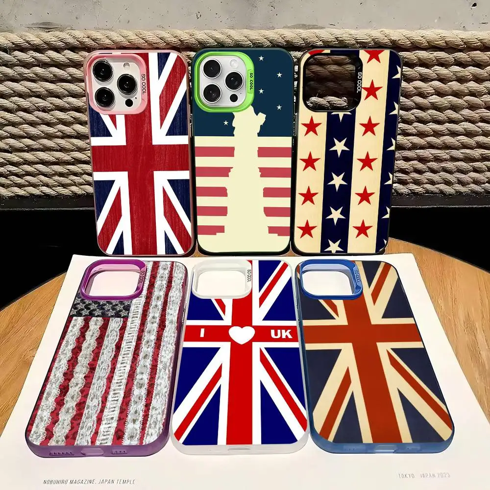 British Uk Flag Phone Case For Samsung Galaxy S26 S25 S24 S23 S22 S21 S20 Note20 FE Ultra Edge Plus 4G 5G Anti Fall Matte Cover