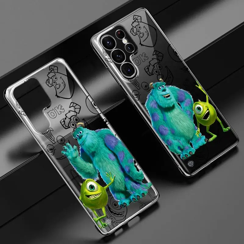 phone case for Samsung Galaxy S24 s23 Ultra FE cases s20 s21plus s22 borderless cooling clear funda Disney Monster Jame Sullivan