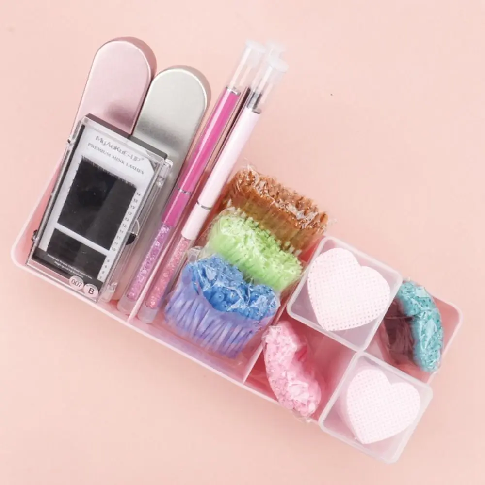 3 Grids Eyelash Storage Box New Plastic Display box Cosmetic Tray Beauty Tools Extension Tool Eyelash Display Case Eyelash