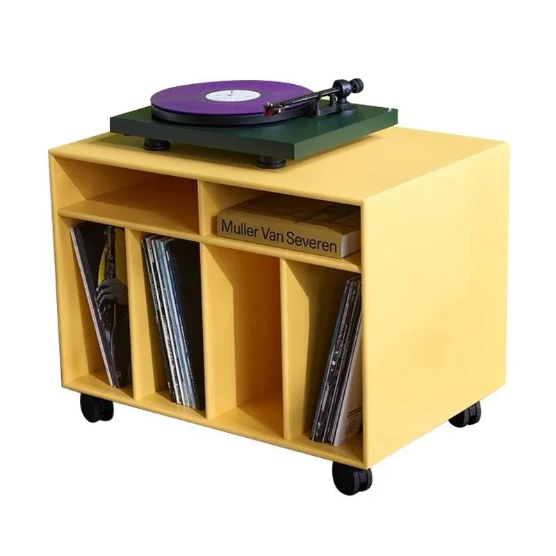 Italian minimalist storage cabinet, movable side cabinet with pulley, toy storage cabinet, dopamine customization