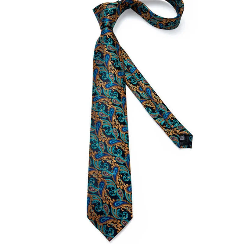 Kép 7: Mens Elsőrangú Csillogás Báláz 8.5cm csíkos Kasmírminta Pléd all-match jacquard Nyakkendő számára Teendő esküvői báli Akkordmunkás Behord Auxiliaire