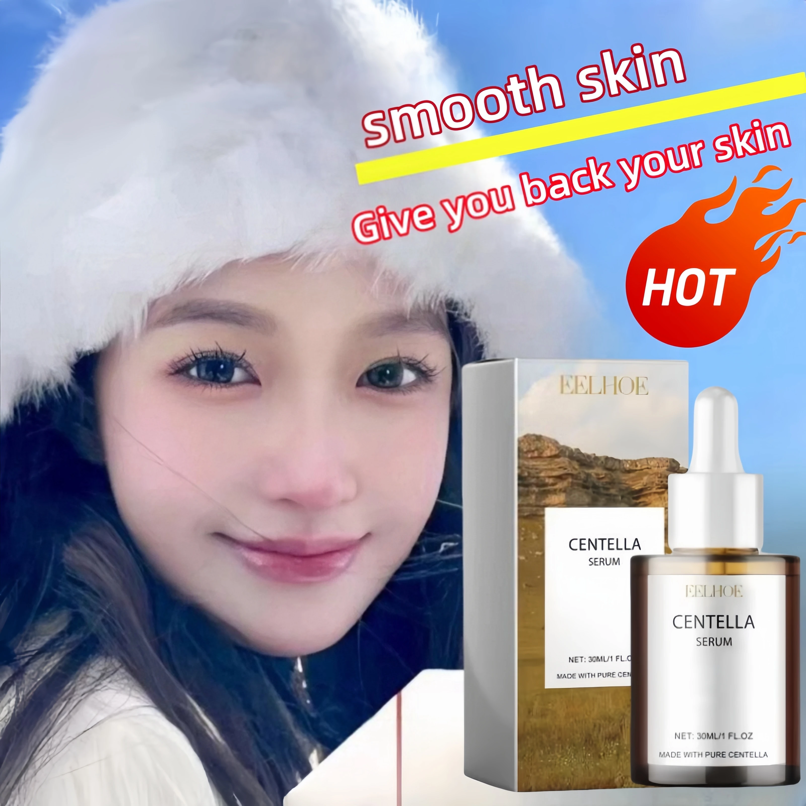 

Centella Asiatica Face Serum Nourish Dry Skin Smoothing Rejuvenation Skin Brightening Whitening Cream Facial Moisturizer Korean