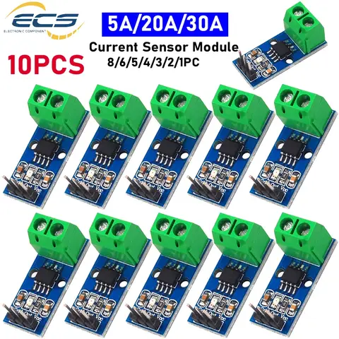1-10 pièces ACS712 Module de capteur de courant détecteur 5A/20A/30A gamme Module de capteur de courant à effet Hall