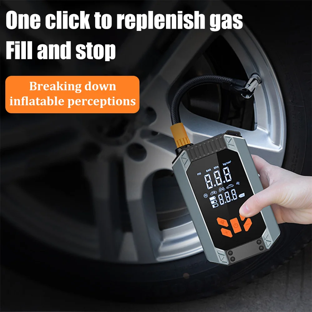 Car Emergency Starter Power Car Wireless Lithium Inflatable Pump Emergency Starting Power All-In-One Smart Inflatable Pump Tyre