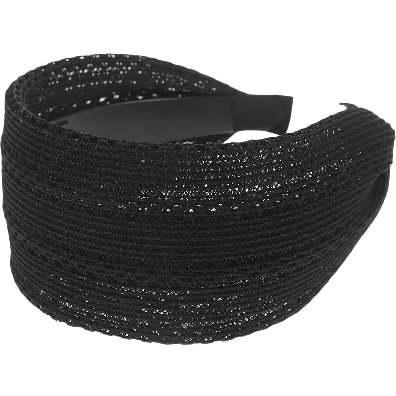 زينة واسعة الحافة مضادة للانزلاق للنساء، إكسسوارات شعر نسائية قابلة للتنفس، أدوات تصفيف الشعر #3