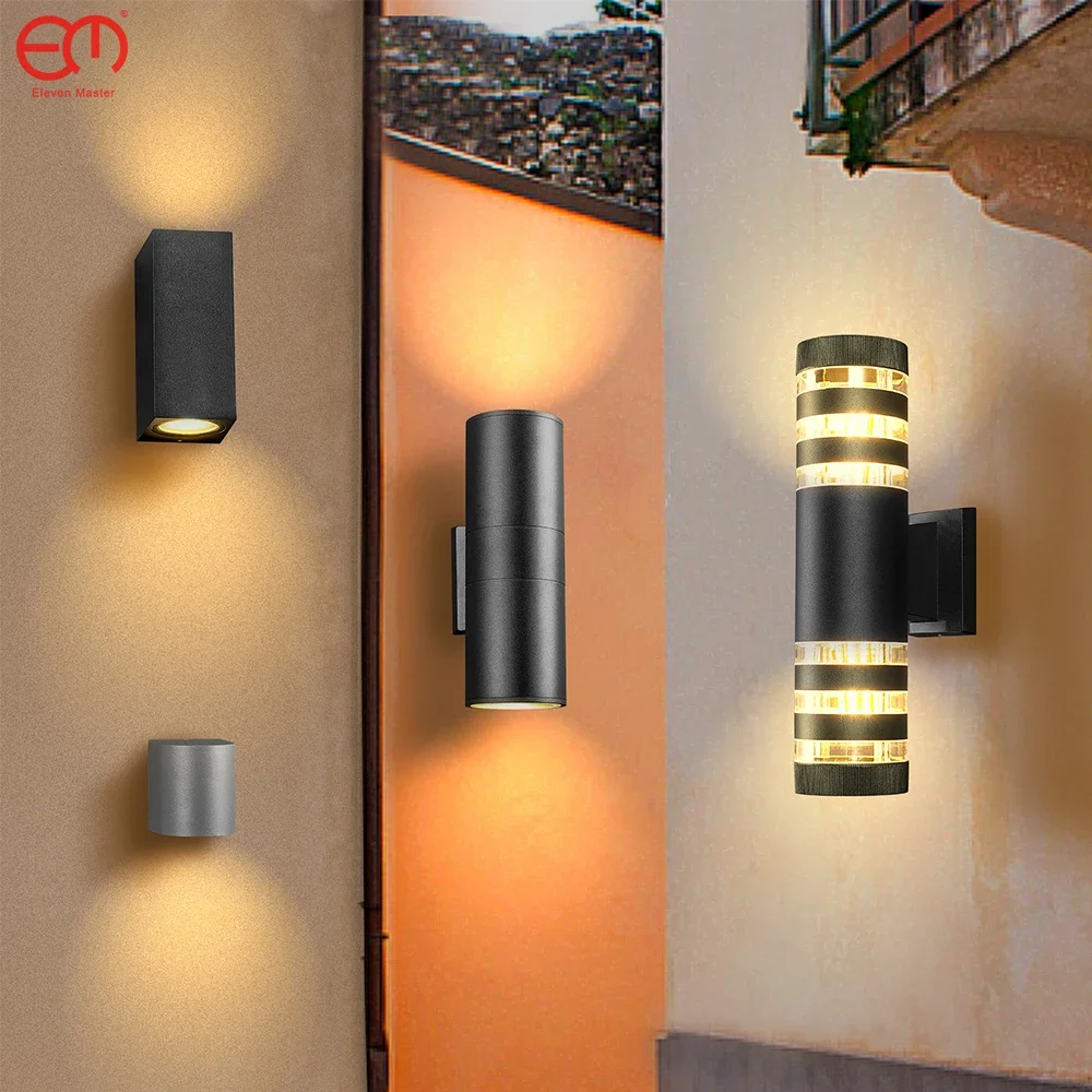 lampada de parede de aluminio led ao ar livre gu10 e27 base led proch sconce varanda light decoracao do jardim ip65 3w 9w 12w 110v 220v 01