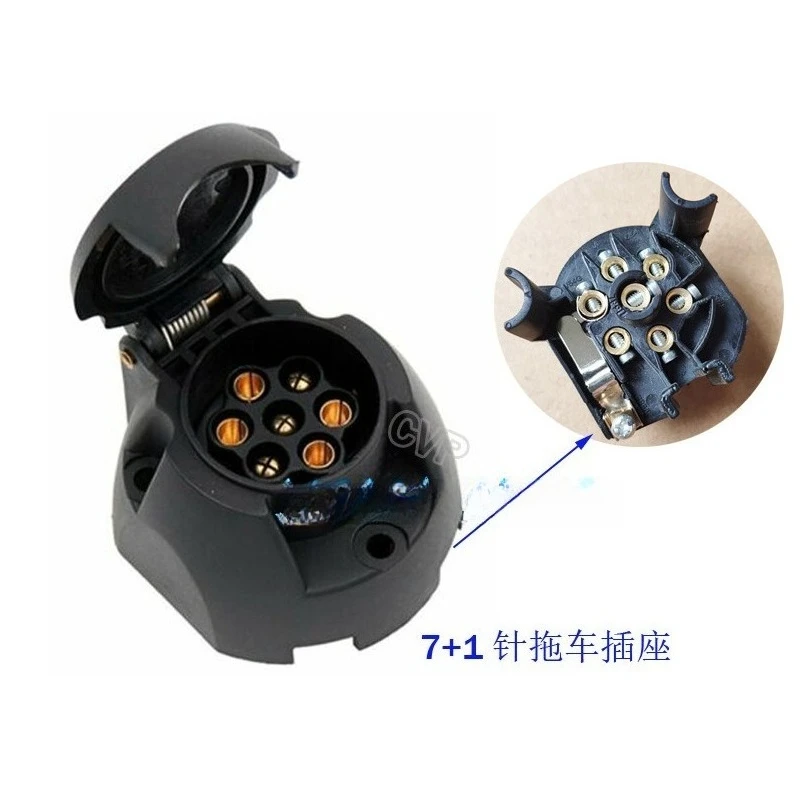

20PCS trailer power socket 7+1core copper pin connector trailer accessories, off-road vehicle modification accessories fog light