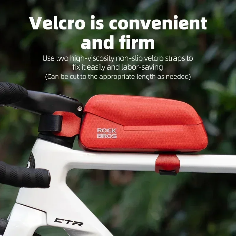 

ROCKBROS Bicycle Tube Bag Magnetic Bike Front Bag Waterproof Portable Front Frame Pack Cycling Storage For MTB Road Bike