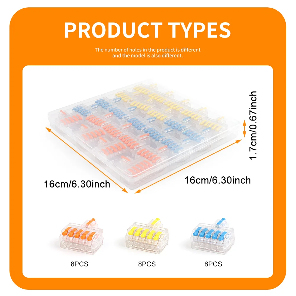 DIY GO Vielseitige Kombinations-Hebelkabelverbinder-Set Mini Kompakte Schnellverbinder für 28-12 AWG – Detail 12
