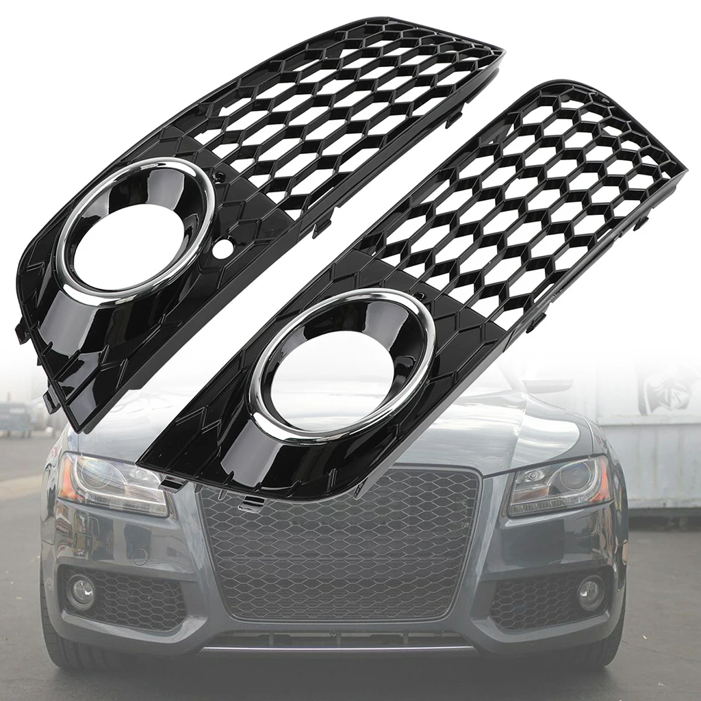 

ABS External Lights Indicator Fog Light Grille Replacement Front Accessories for Audi A4 B8 RS
