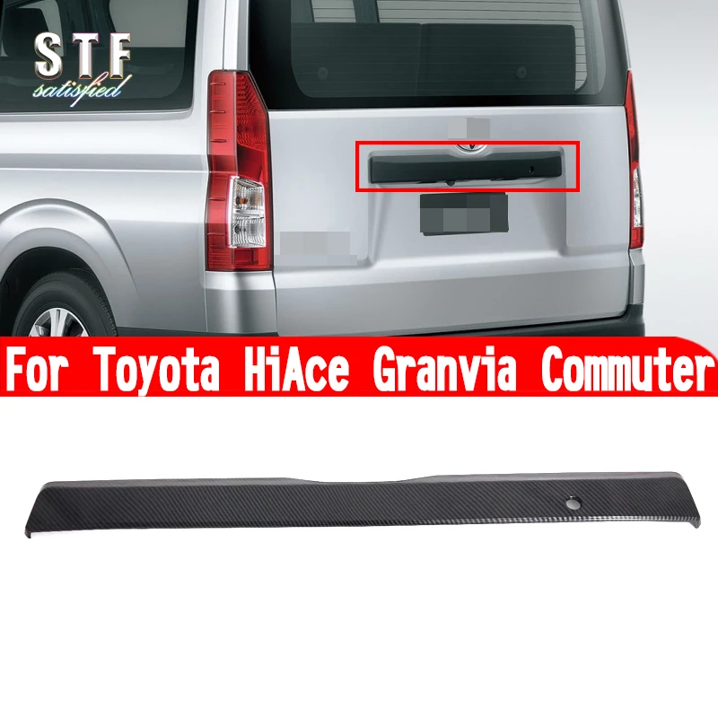 For Toyota HiAce Granvia Commuter 2019 2020 2021 2022 2023 Car Accessories Rear Trunk Lid Cover Trim Molding Decoration Stickers