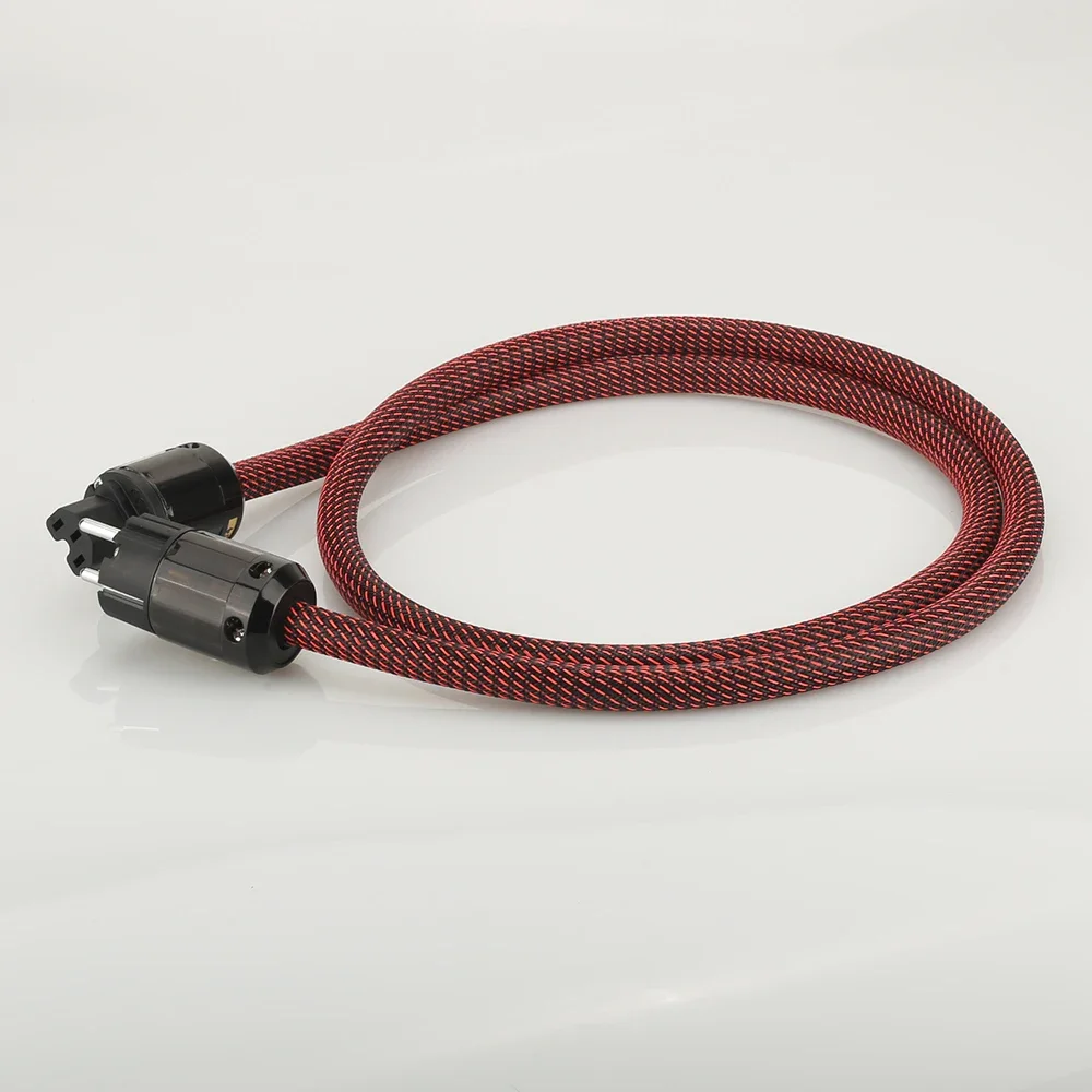 Высококачественный силовой кабель Schuko из чистой меди для аудиооборудования, шнур питания переменного тока ЕС