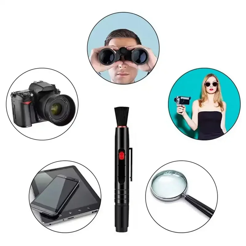 AT21-Lens Cleaner Pen 3 In 1 Kit Dust Removal Tool For DSLR VCR DC Camera Filters Retractable Brush Cleaning