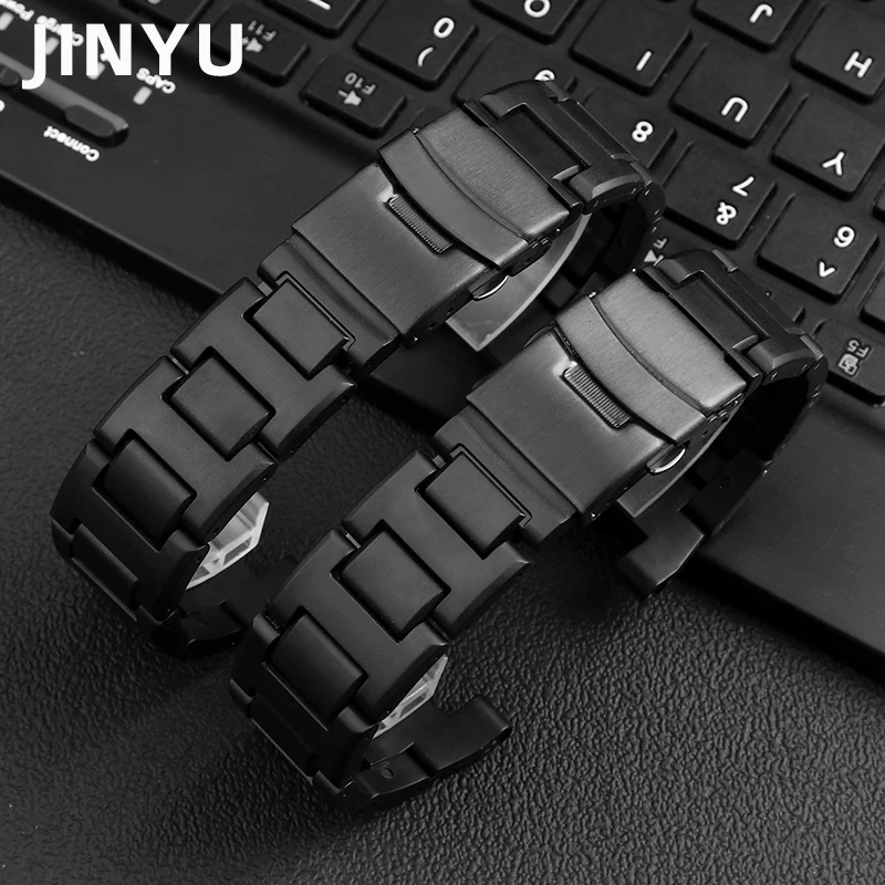 Light Plastic Steel Watchband Bracelet For C-asio PROTREK 5480 PRW-7000 PRW-7000FC Mountaineering Sports Watch Strap Black