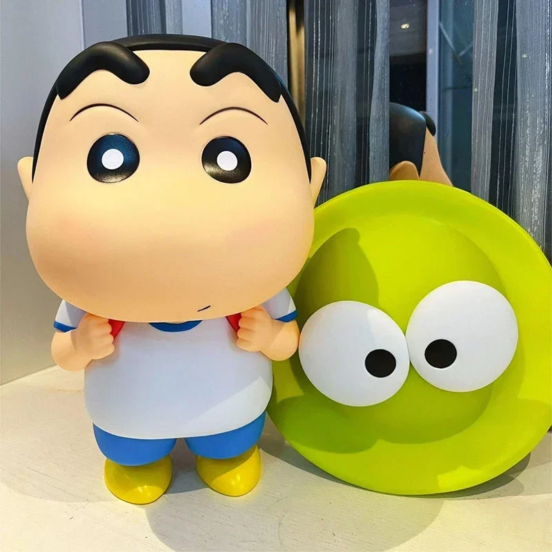 Figurines de chapeau de grenouille Shin Chan, figurine d'action, sacs à dos, figurine en PVC, collection Q Butter Toys, cadeau d'anniversaire mignon, 13cm, Nohara Kendnosuke