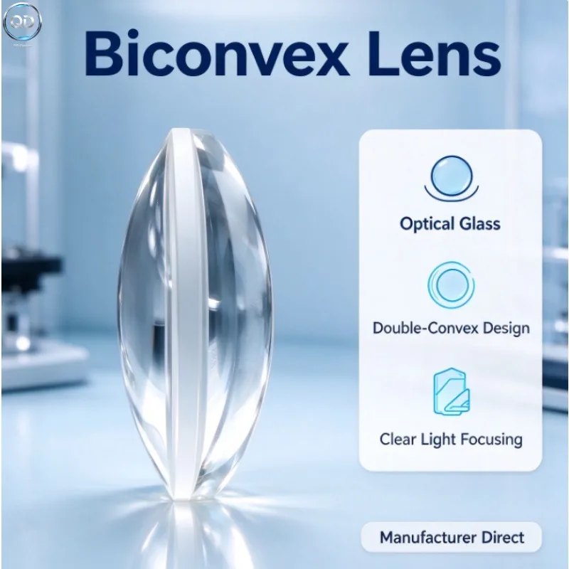 Biconvex Optical Glass Lens, Multiple Diameter & Focal Length, Custom Coating for Optical Experiment DIY Telescope
