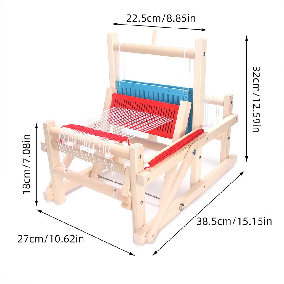 Telar De Tejer De Madera SOONHUA – Kit Completo De 25x40x3.5 Cm Con Peine, Lanzadera E Hilos, Fácil De Montar, Ideal Para Principiantes Y Niños A Partir De 3 Años