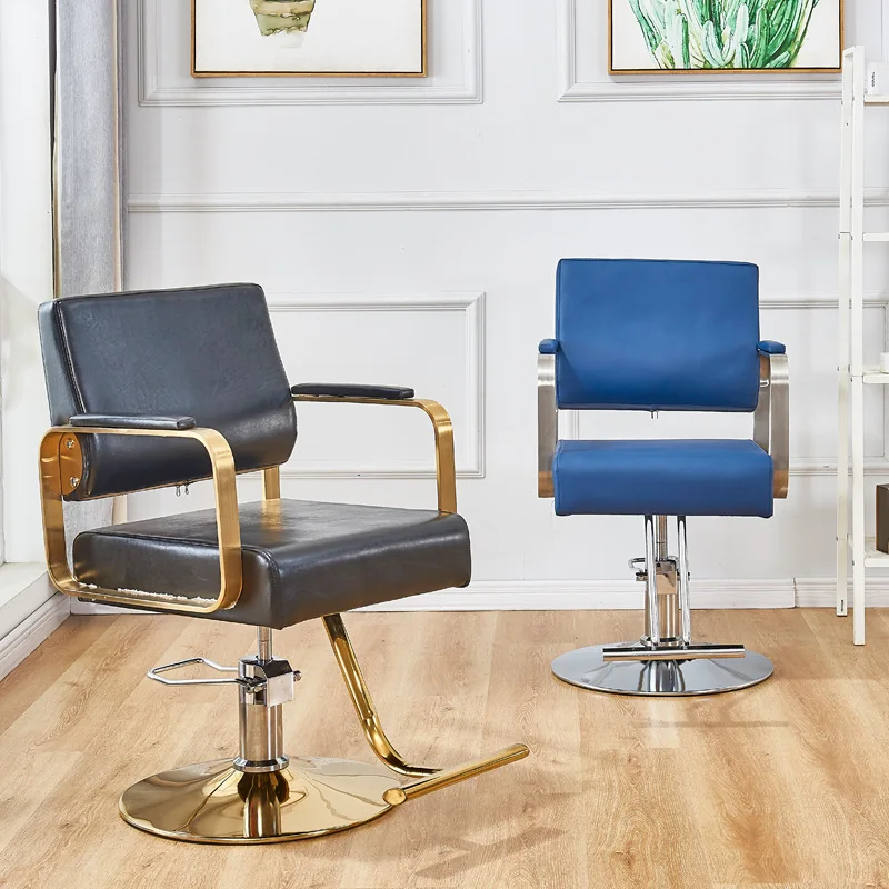 كراسي حلاقة عصرية جديدة من الفولاذ المقاوم للصدأ معدات شعر الصالونات كراسي حلاقة ذات مظهر حديث للبيع