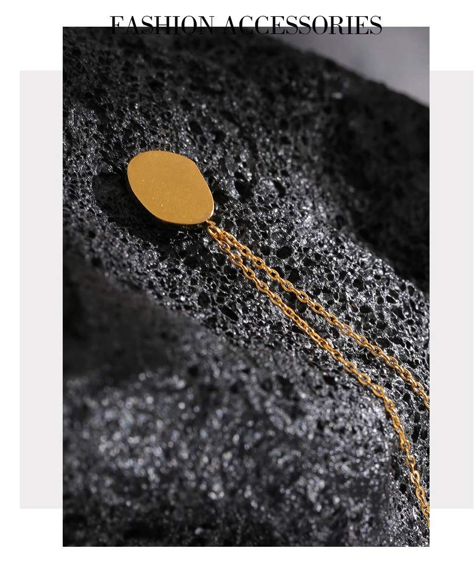 Yhpup Exquisite, stilvolle, verarbeitete Opalstein-Halskette, minimalistisch, klein, schick, Anhänger, 18 Karat vergoldet, Schmuck für Frauen, Geschenk – Detail 3