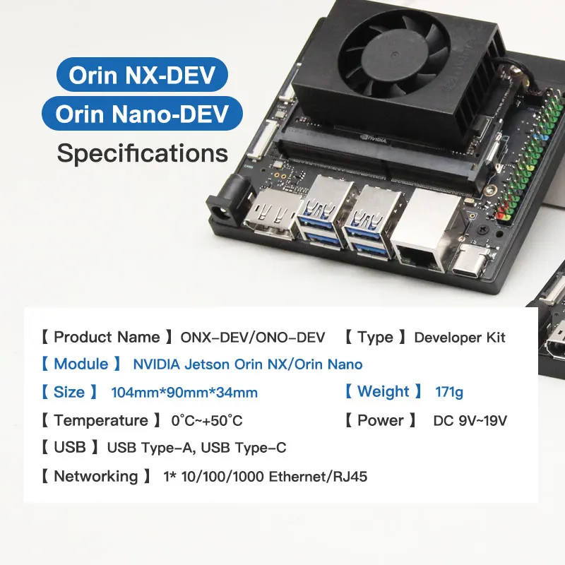 

Jetson Orin Nano 4G 34TOPS Development System(256G-SSD) Developer Kits Orin Nano4G-DEV-256G