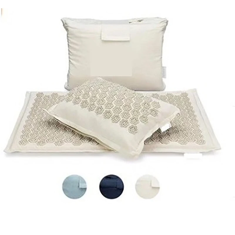 High-End Buckwheat Lotus Coconut Palm Acupressure Mat Linen Acupressure Mat Flax Buckwheat Lotus Acupuncture Massage Cushion