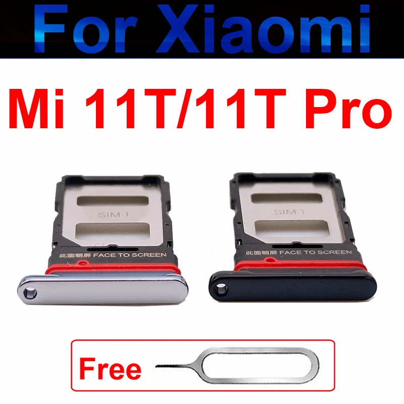 

Sim Card Tray For Xiaomi Mi 11T 21081111RG Micro SD Reader SIM Card Slot Holder Adapter Replacement Parts Mi 11T Pro 2107113SG