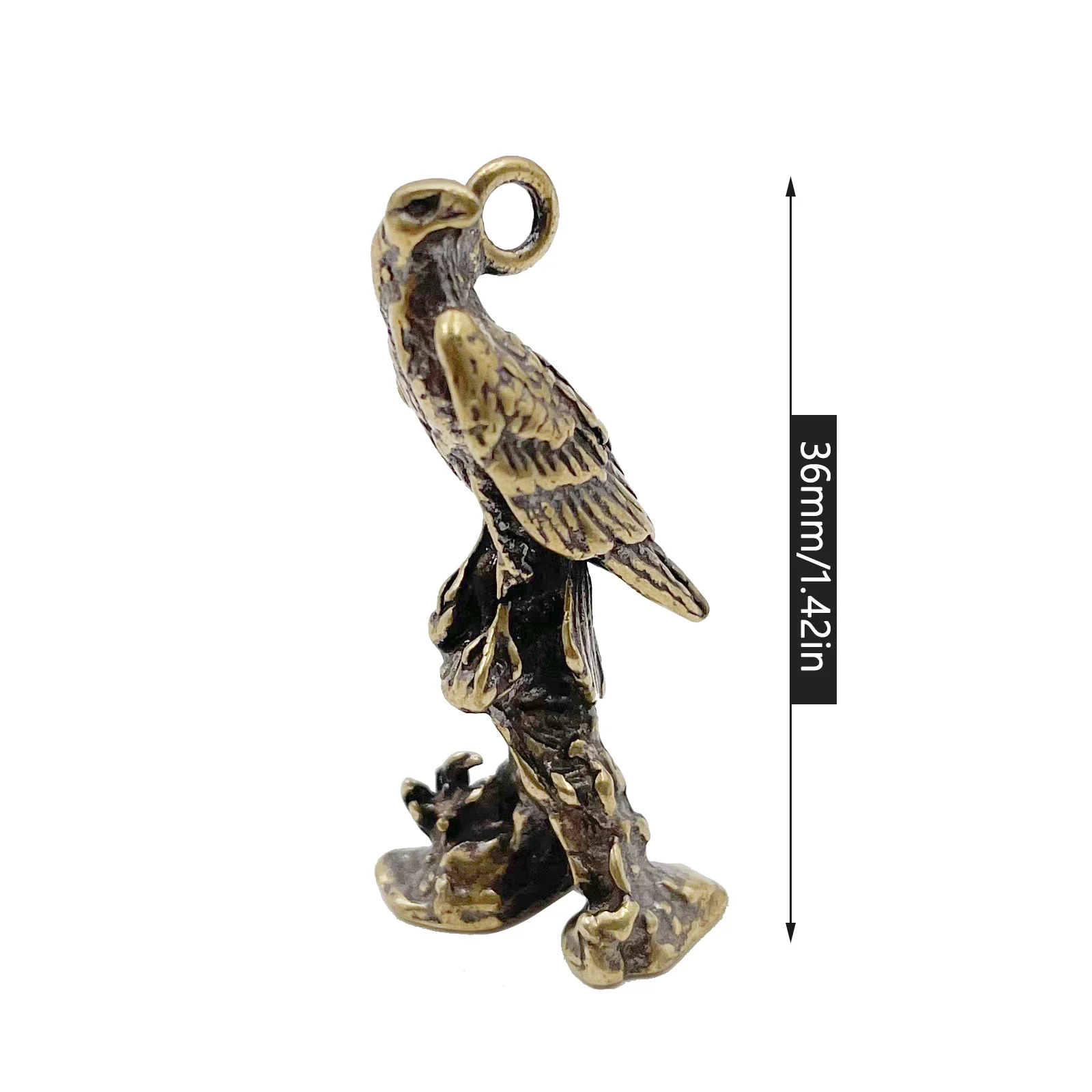 Brass Eagle Pendant Statue Miniature Sculpture Ornament Copper Antique Handmade Crafts Figurine For Interior Home Decoration