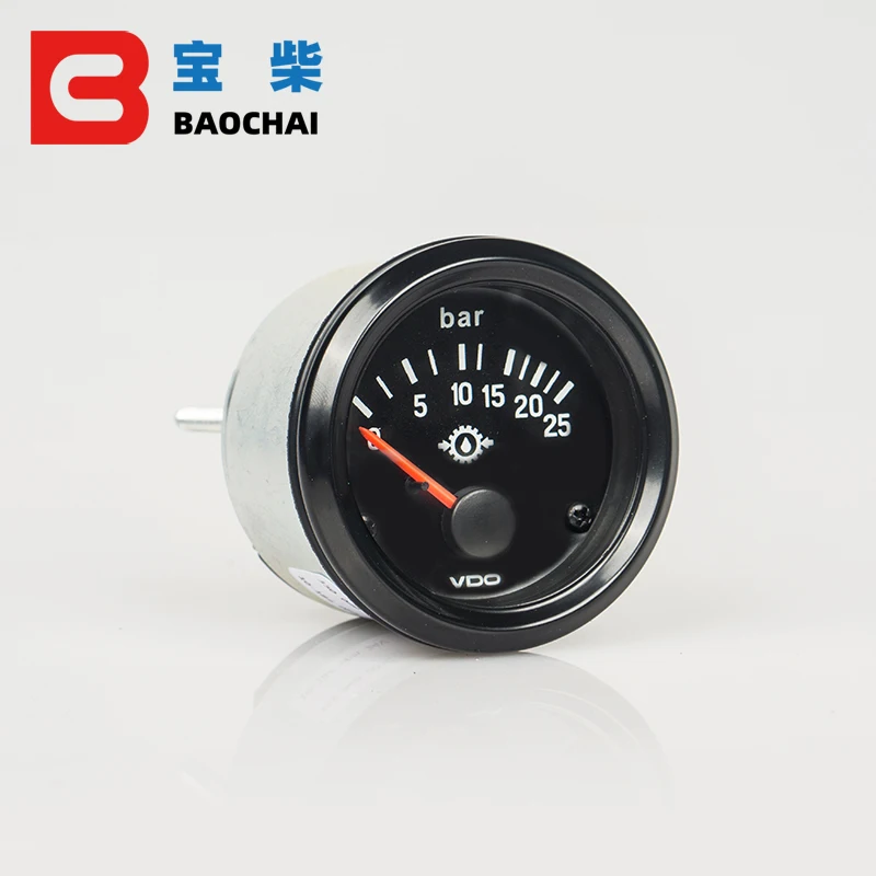 0-25bar 10bar VDO Oil Pressure Gauge Meter Diesel Genset Parts, Automobiles Excavators, Engineering Vehicle Accessories 12V 24V