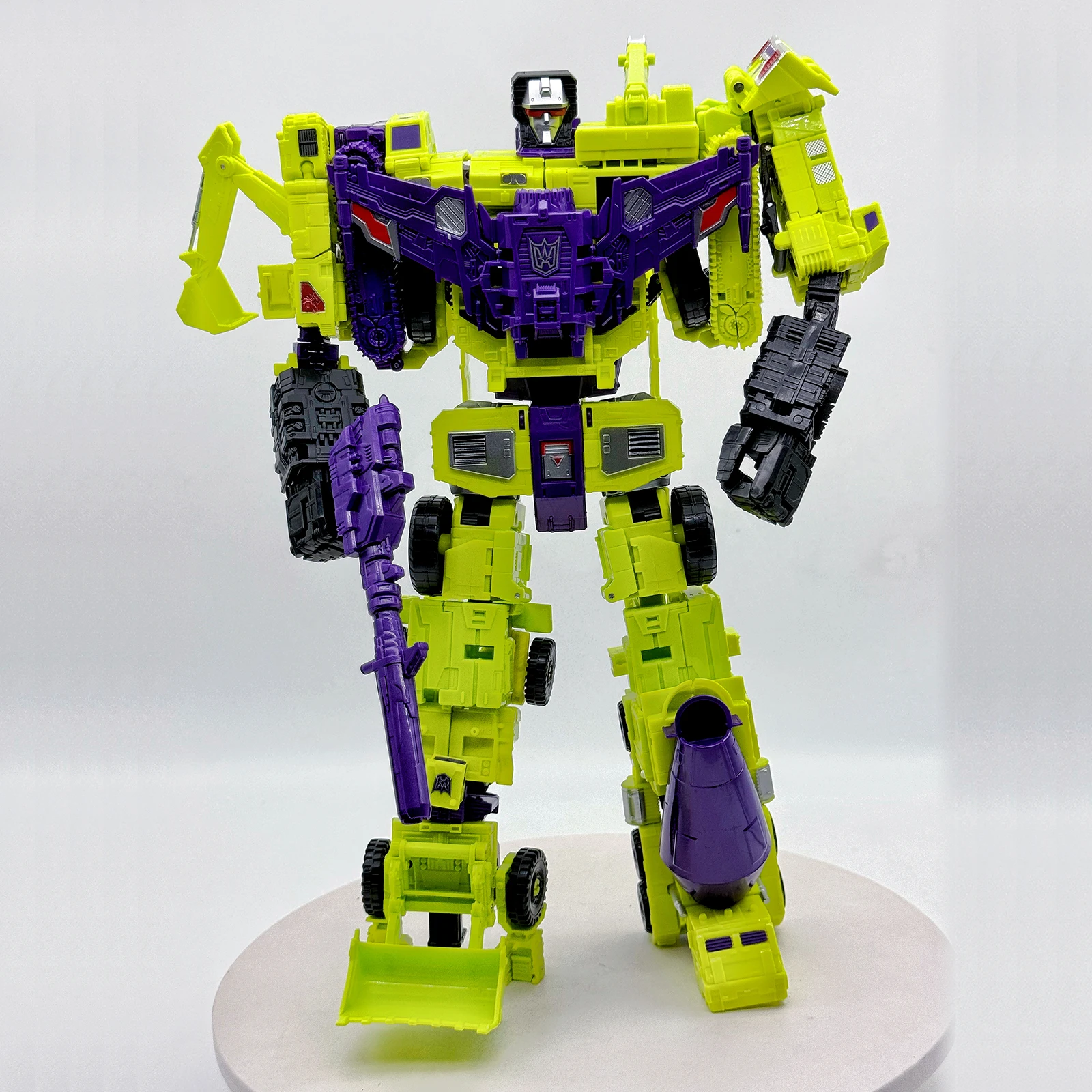 

HZX 6In1 Devastator Haizhixing Transformation Toys Anime Action Figure KO G1 Robot Aircraft Engineering Vehicle Model NO Box