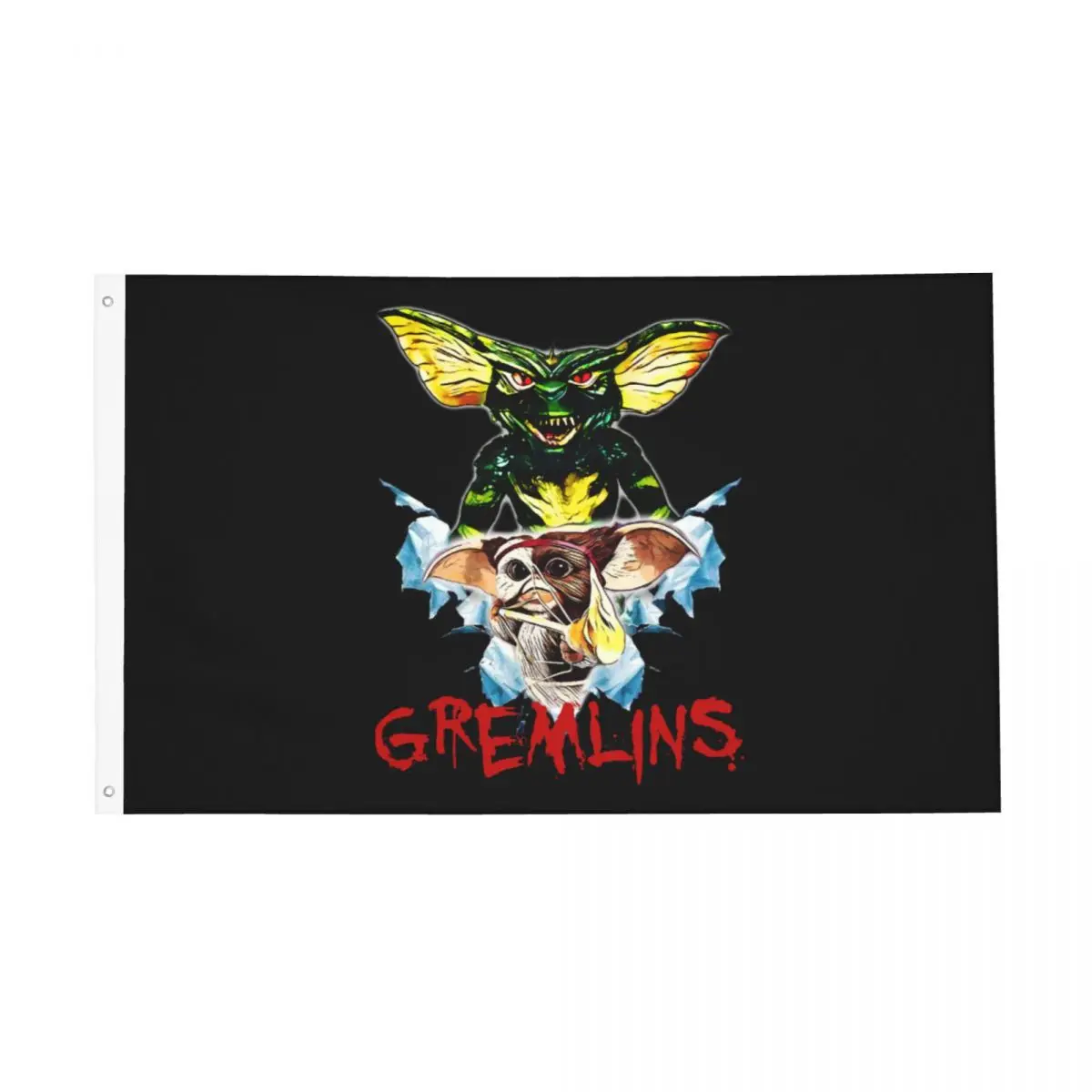 Gremlins Flags Double Sided Outdoor Banner Gizmo Monster Gremlin 80s Horror Christmas Movie Polyester Hanging Decoration