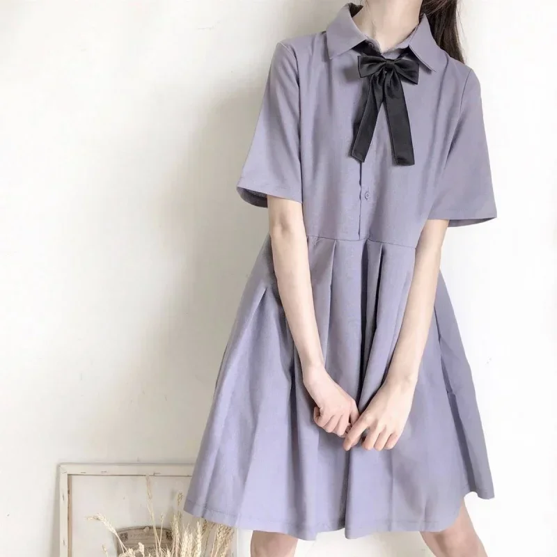Japanse Zoete Lolita Jurk Vrouwen Zomer Harajuku Zachte Zus Losse Shirt Jurk Meisjes Kawaii Student Strikje Jsk Lolita Dresse C