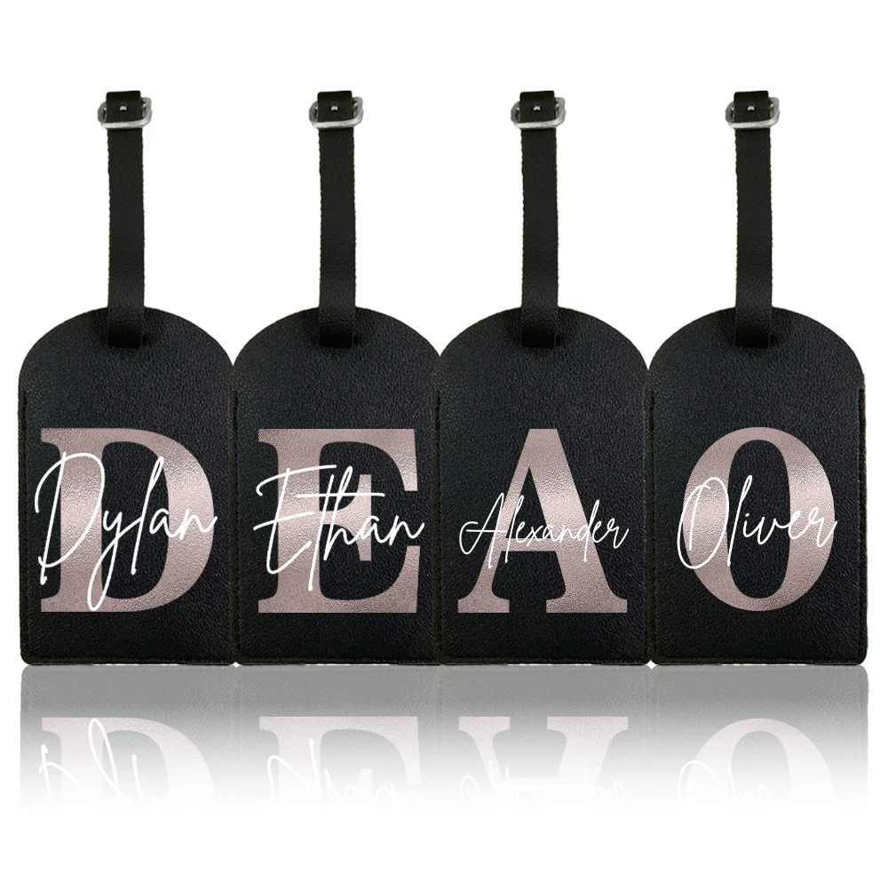 

Personalised Monogram Luggage Tag PU Leather for Suitcase Baggage Handbag Tags Travel Bag Suitcase Label Tag Best Gift