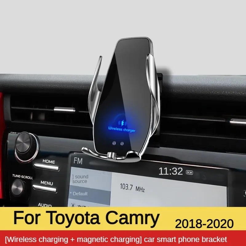 

2018-2020 For Toyota Camry Mobile Phone Holder Wireless Charger Car Mount Navigation Bracket GPS Support 360