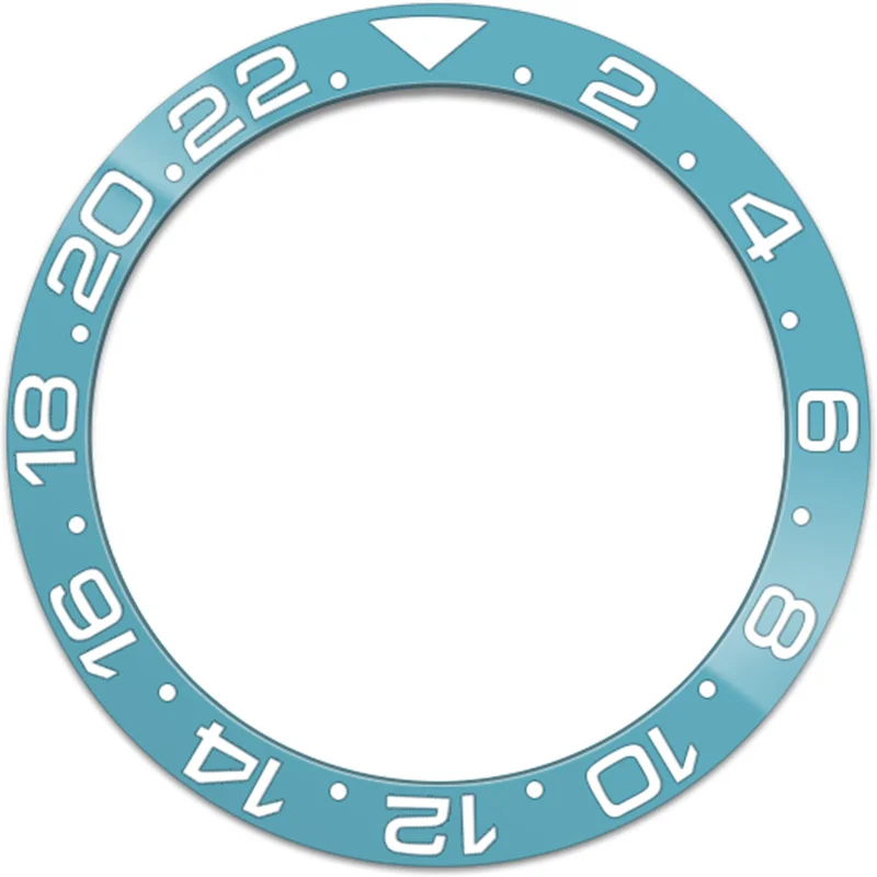 Inserto de bisel de reloj de cerámica de 38mm x 30,7mm para relojes mecánicos Brillante, alta dureza, sin óxido ni decoloración NH35 NH36