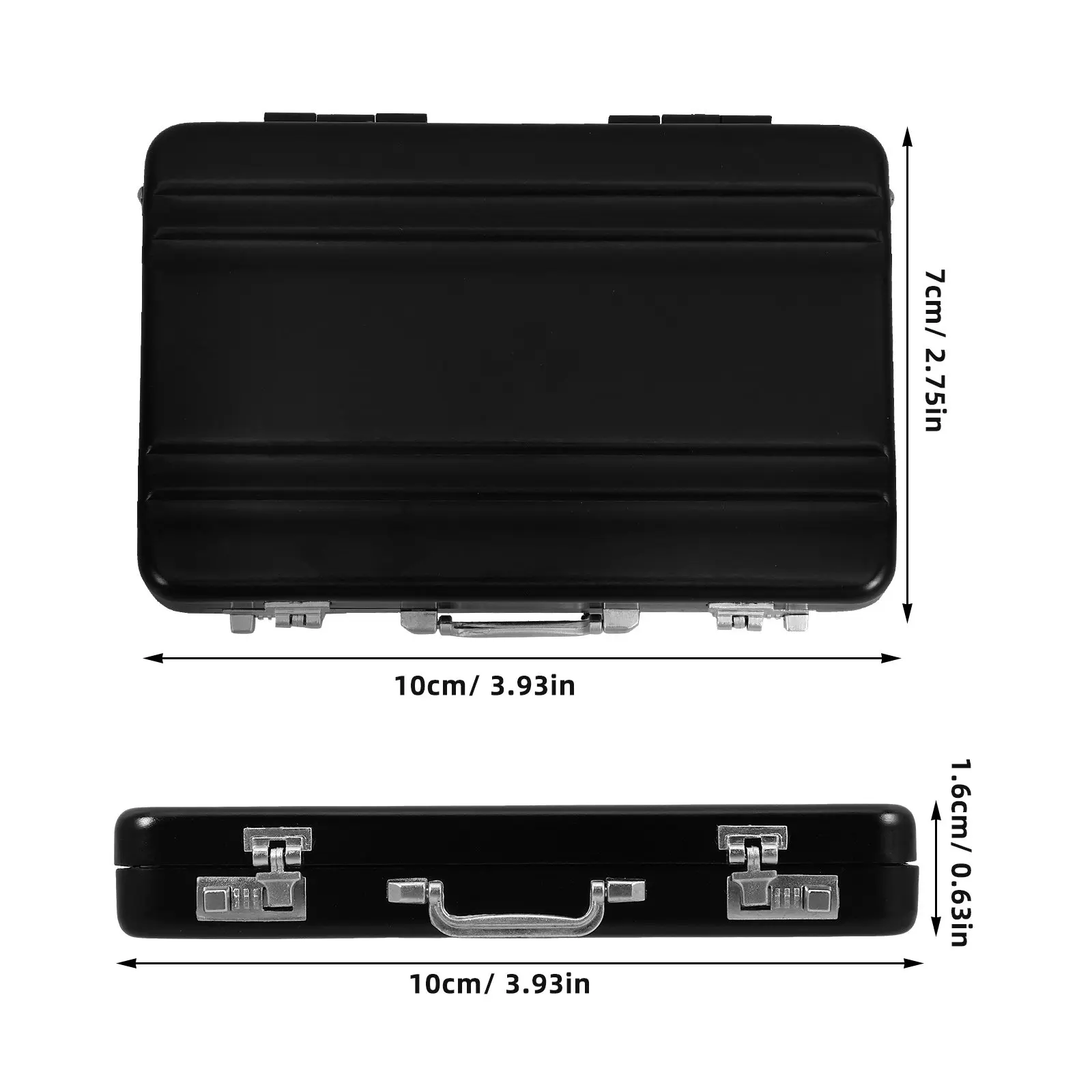 Aluminum Alloy Card Storage Box Compact Thin Sturdy Protective for Trading Business Visiting Index Id Cards Office Organizer